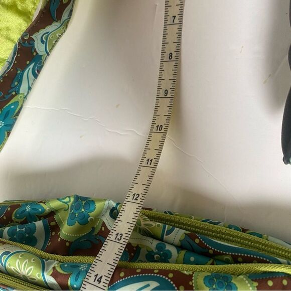 Ju Ju Be Diaper Bag Green Blue Brown Paisley Floral Design - Picture 15 of 15